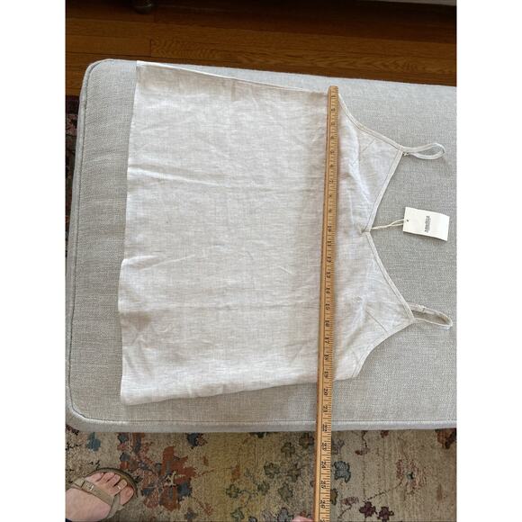 NEW Amazhiyu 100% Linen M Top Tank Womens Hemp Flax Tan Natural Minimal BOHO - Picture 9 of 13